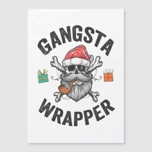 Gangsta Wrapper Funny Weihnachten Weihnachtsgesche Magneteinladung