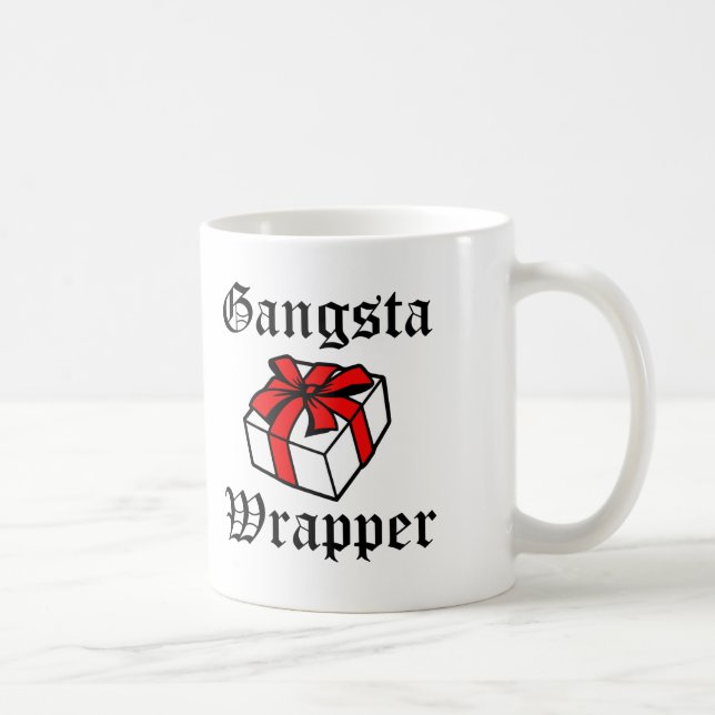 Gangsta Wrapper Funny Weihnachtsfeiertagen Kaffeetasse (Rechts)