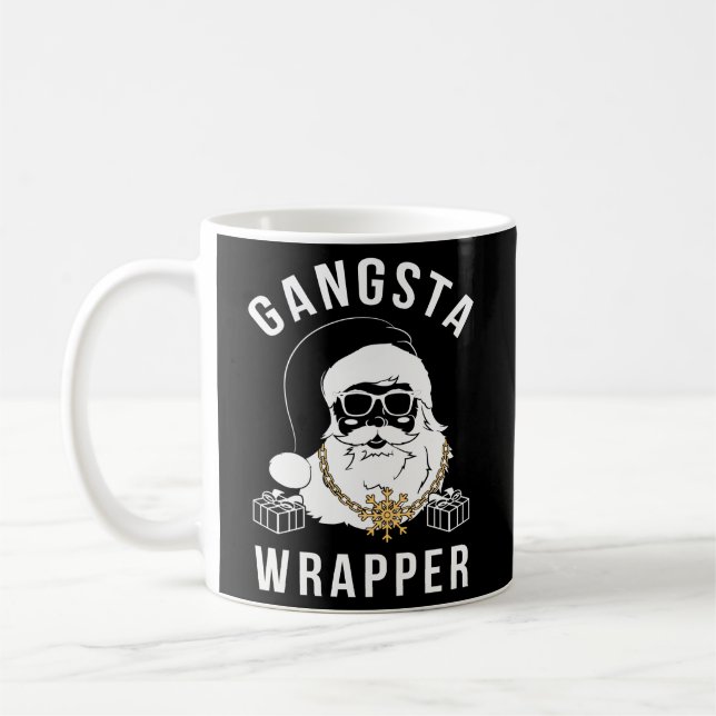 Gangsta Wrapper Gangster Santa Kaffeetasse (Links)