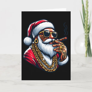 Gangsta-Wrapper Lustig Cooler Weihnachtsmann Gangs Karte