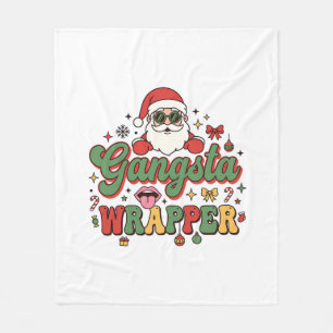 Gangsta-Wrapper-Santa-Weihnachten Fleecedecke