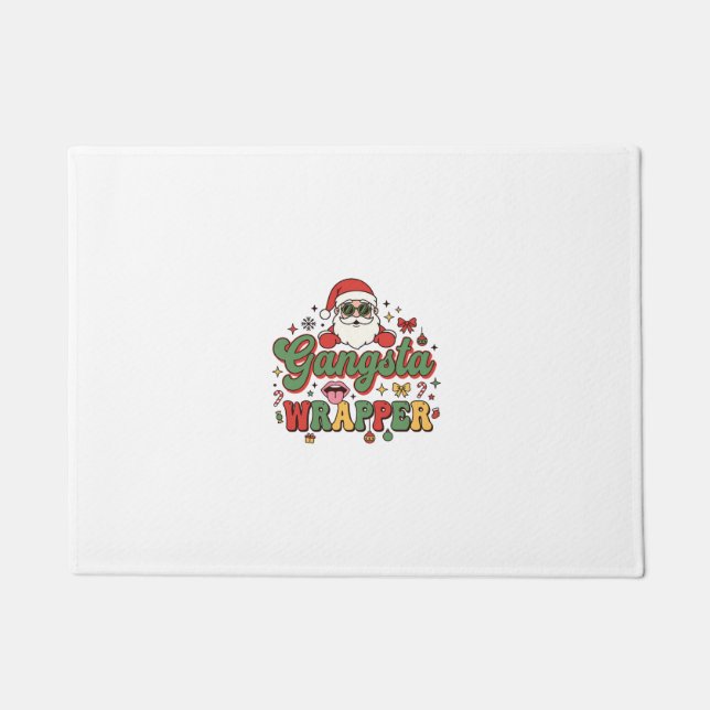 Gangsta-Wrapper-Santa-Weihnachten Fußmatte (Vorderseite)