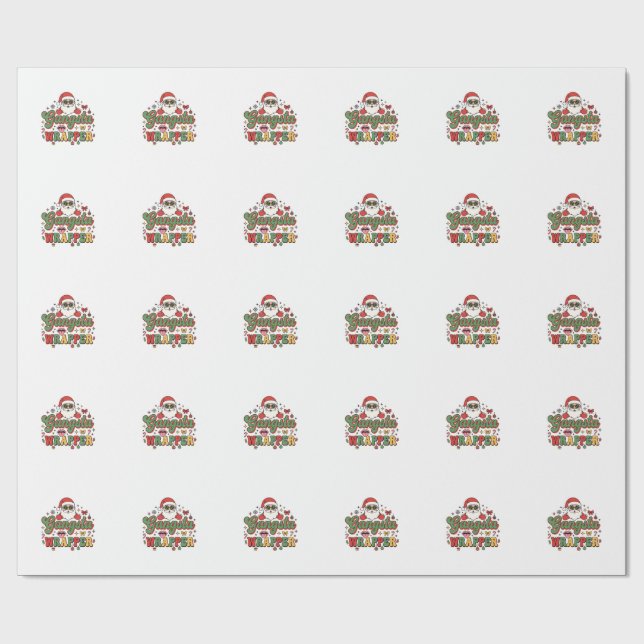 Gangsta-Wrapper-Santa-Weihnachten Geschenkpapier (Flach)