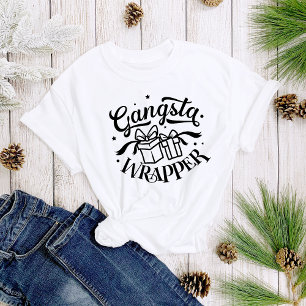 Gangsta Wrapper Spaß Niedliche Weihnachtsfrauen T-Shirt