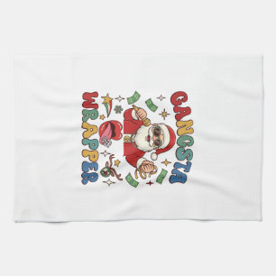 Gangsta-Wrapper-Weihnachtsmann-Mikrofon-Geld Geschirrtuch