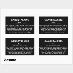 Gangstalking Definition Awareness Custom Sarcasing Rechteckiger Aufkleber