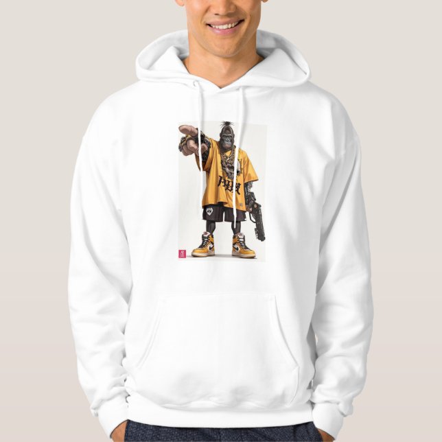Gangster-Affe Hoodie (Vorderseite)
