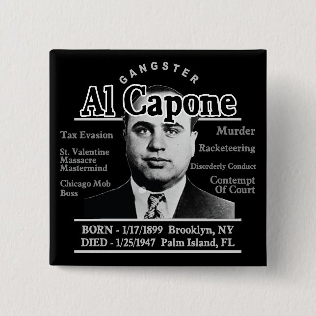 Gangster Al Capone Button (Vorderseite)
