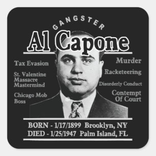 Gangster Al Capone Quadratischer Aufkleber