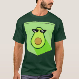 Gangster-Avocado mit Taschenbrille T-Shirt