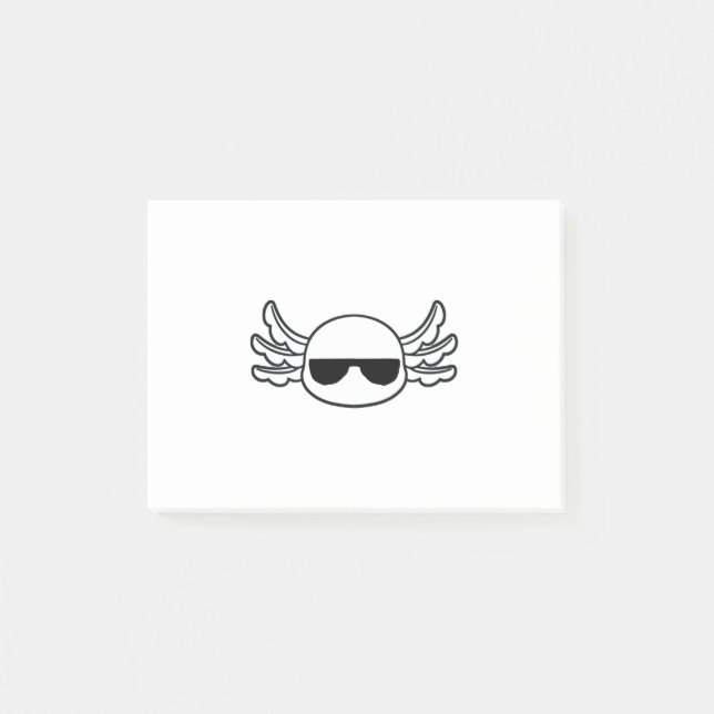 Gangster Axolotl Shades Funny Fish Funny Post-it Klebezettel (Vorderseite)