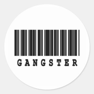 Gangster-Barcodedesign Runder Aufkleber