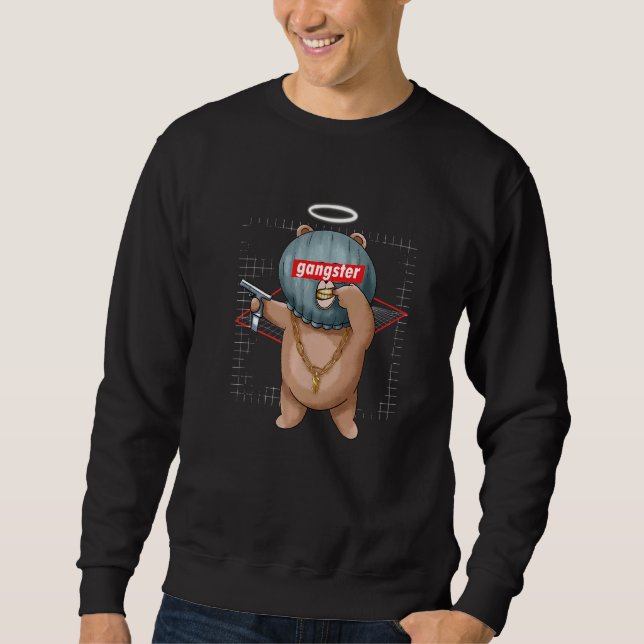 Gangster Bear Teddy Sweatshirt (Vorderseite)