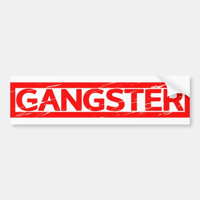 Gangster-Briefmarke Autoaufkleber (Vorne)