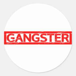 Gangster-Briefmarke Runder Aufkleber