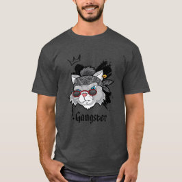 Gangster Cat Street Portrait T-Shirt
