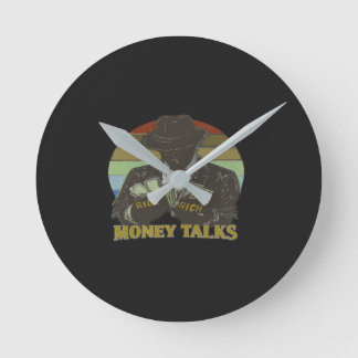 Gangster counting cash runde wanduhr