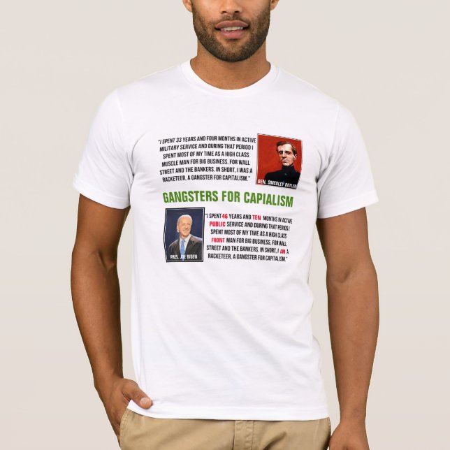 Gangster für den Kapitalismus Joe Biden Smedley Bu T-Shirt (Vorderseite)