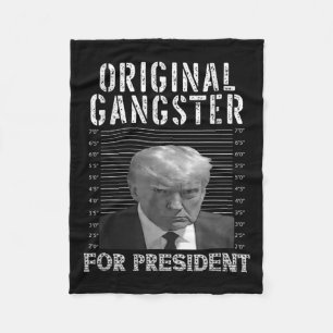 Gangster für Präsident Donald Trump 2024 Patriotic Fleecedecke