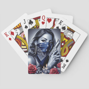 Gangster Girl Hip Hop chicano Art Design Spielkarten
