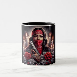 Gangster Girl Hip Hop chicano Art Grafik Zweifarbige Tasse