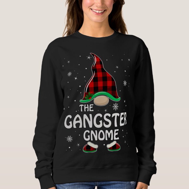 Gangster Gnome Buffalo Kariert Matching Family Chr Sweatshirt (Vorderseite)