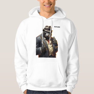 Gangster Gorilla Cocking Heart Hoodie