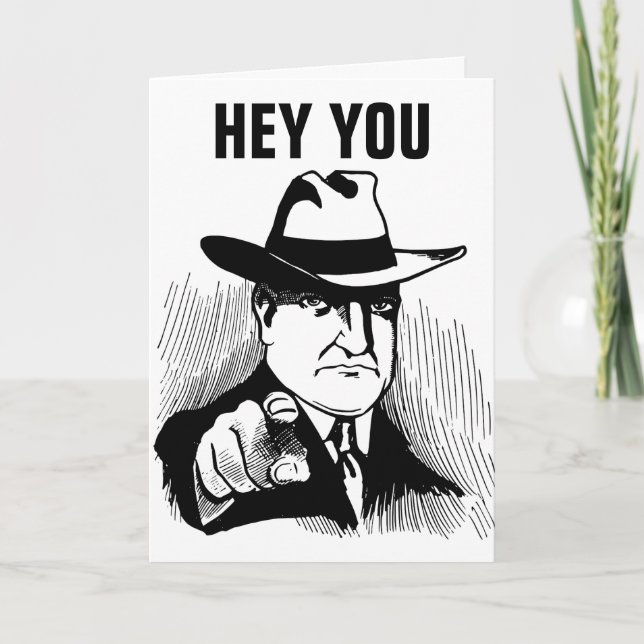 GANGSTER GREETING CARDS, RUFEN SIE IHRE MUTTER! KARTE (Vorderseite)