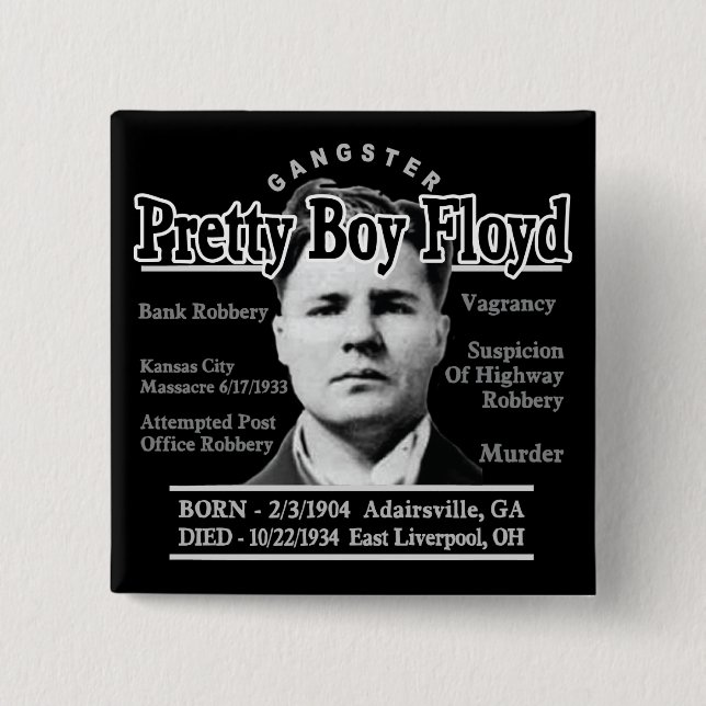 Gangster Hübsch Boy Floyd Button (Vorderseite)