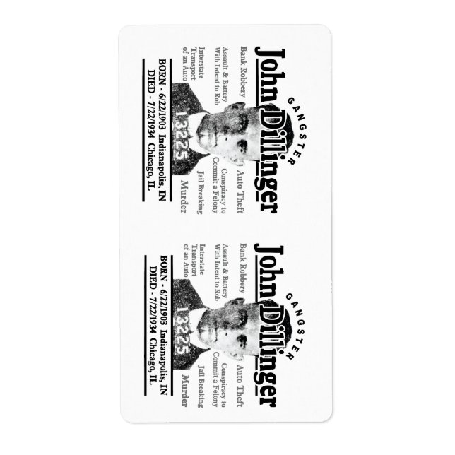 Gangster John Dillinger (Vorne)