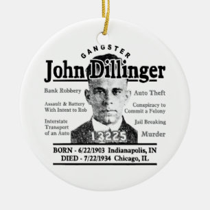 Gangster John Dillinger Keramik Ornament