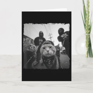 Gangster-Katzen Streetwear Coole Katze Motiv Lusti Karte