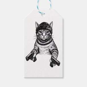 Gangster-Katzen-Tattoo-Kunst   Coole Streetwear-Ki Geschenkanhänger