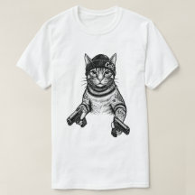 Gangster-Katzen-Tattoo-Kunst | Coole Streetwear-Ki