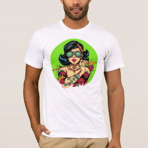 Gangster-Königin-Tattoo-Kunst – Starke Frauen T-Shirt