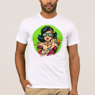 Gangster-Königin-Tattoo-Kunst – Starke Frauen T-Shirt