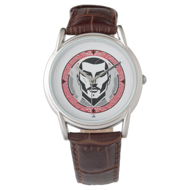 Gangster mit Narbe Design Armbanduhr (Vorderseite)