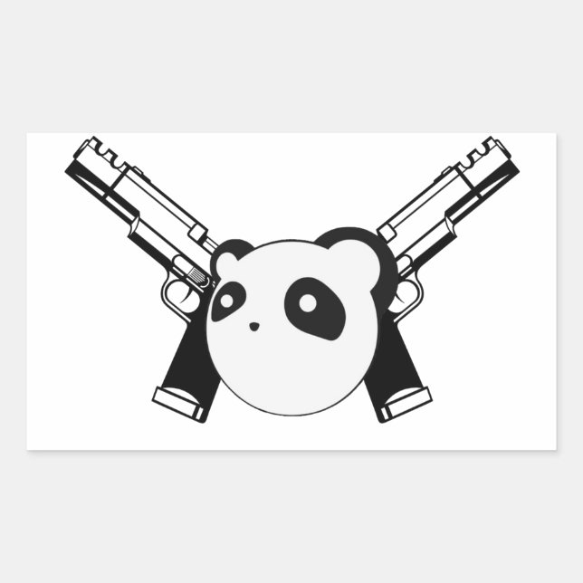 Gangster Panda Sticker (Vorderseite)