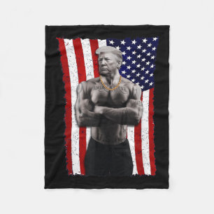 Gangster Pro Donald Trump Tattoo Republikaner Amer Fleecedecke