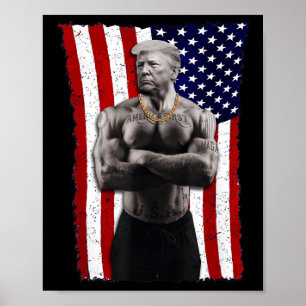 Gangster Pro Donald Trump Tattoo Republikaner Amer Poster