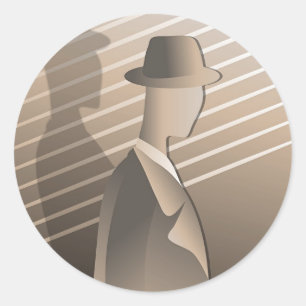 Gangster Runder Aufkleber