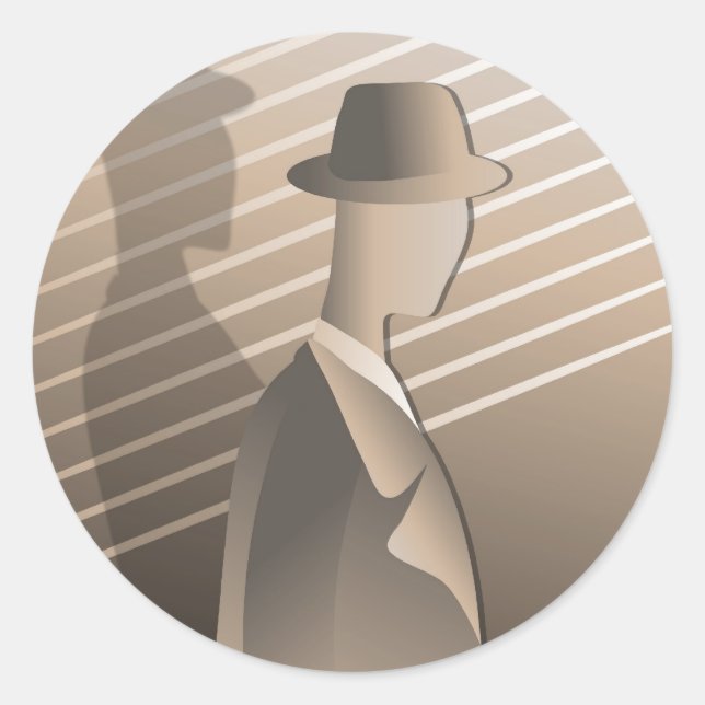 Gangster Runder Aufkleber (Vorderseite)