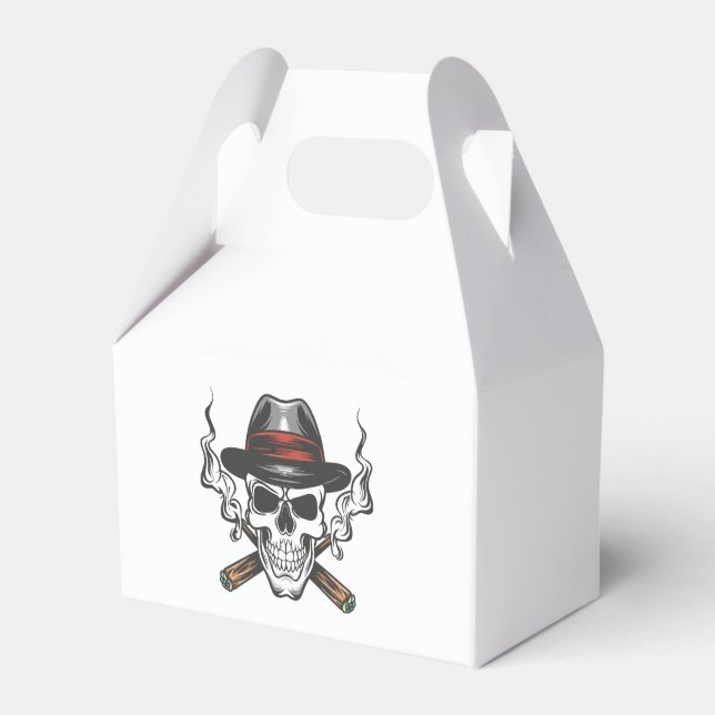 Gangster-Schädel Geschenkschachtel (Vorderseite)