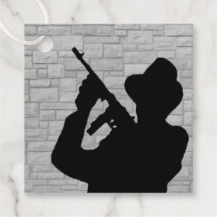 Gangster-Silhouette Geschenkanhänger