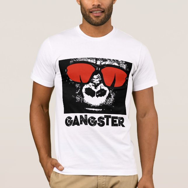 GANGSTER VATER GORILLA FUNNY T - SHIRT (Vorderseite)