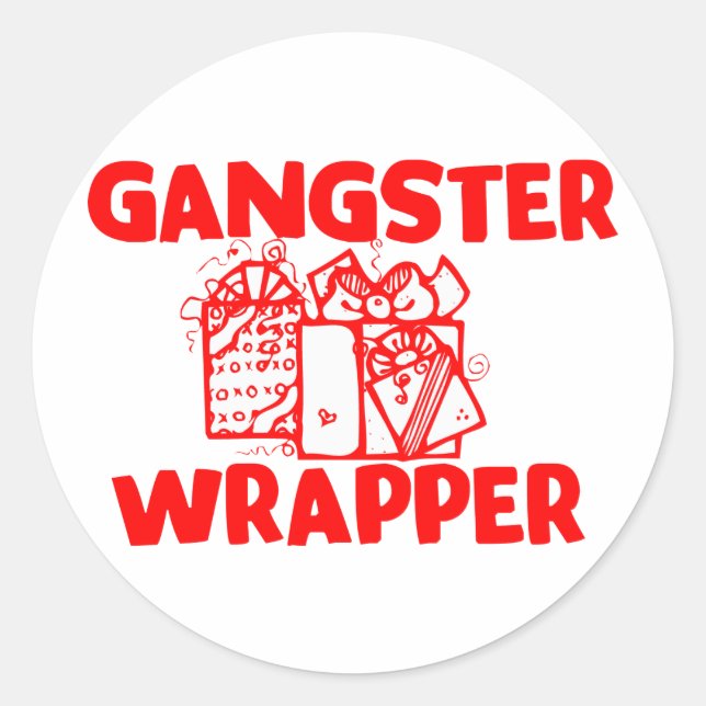 Gangster Wrapper Runder Aufkleber (Vorderseite)