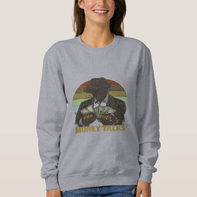 Gangster zählt Geld Sweatshirt (Vorderseite)