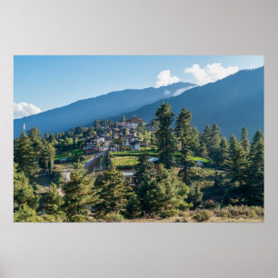 Gangtey Goemba Buddhistisches Kloster , Zentralbhu Poster