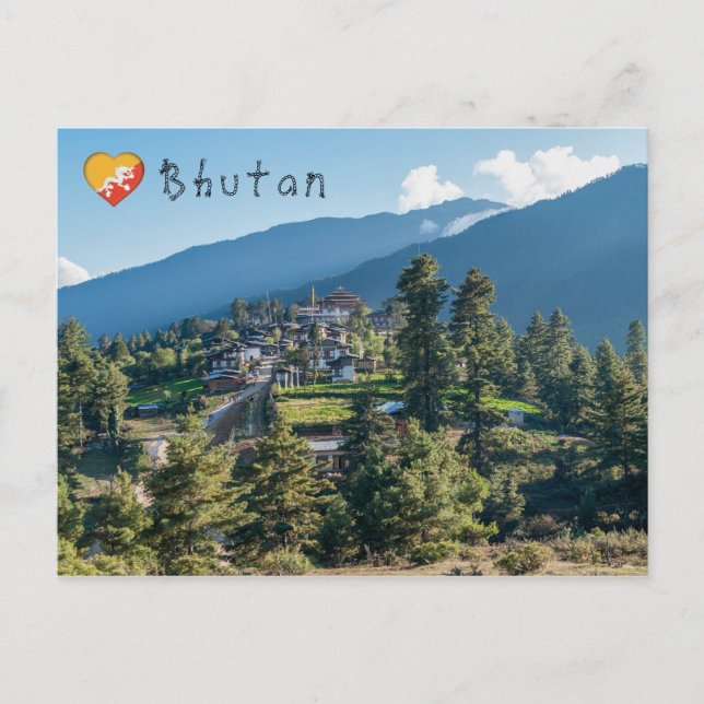 Gangtey Goemba Buddhistisches Kloster , Zentralbhu Postkarte (Vorderseite)