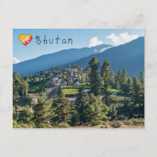 Gangtey Goemba buddhistisches Kloster, Zentralbhut Postkarte